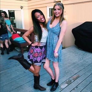 Printed Summer Cross Back Sundress
